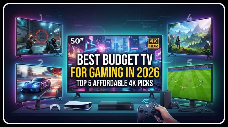 Best budget gaming TV 2026 with low input lag 4K HDR and high refresh rate for smooth gameplay