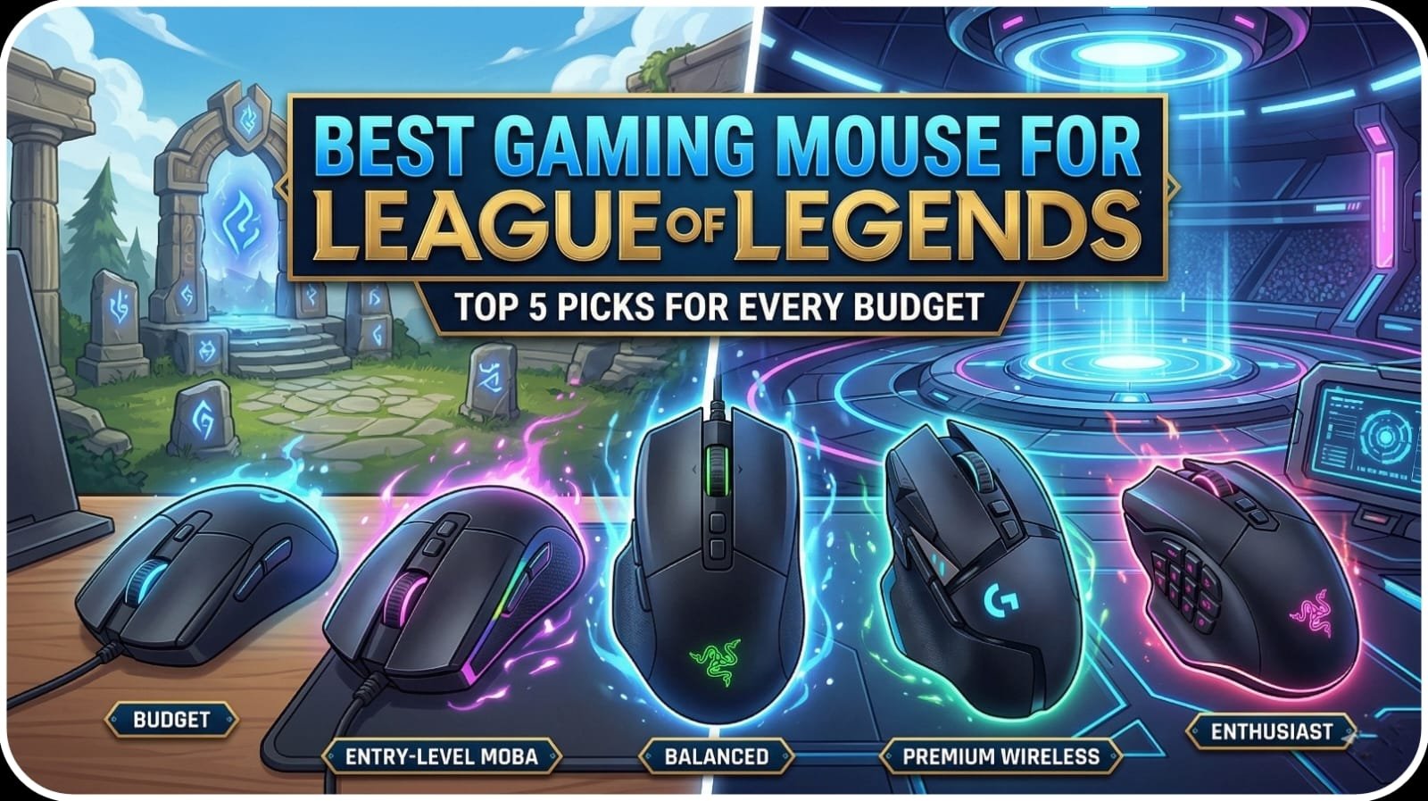 Best gaming mouse for League of Legends with high DPI and programmable buttons for MOBA gameplay