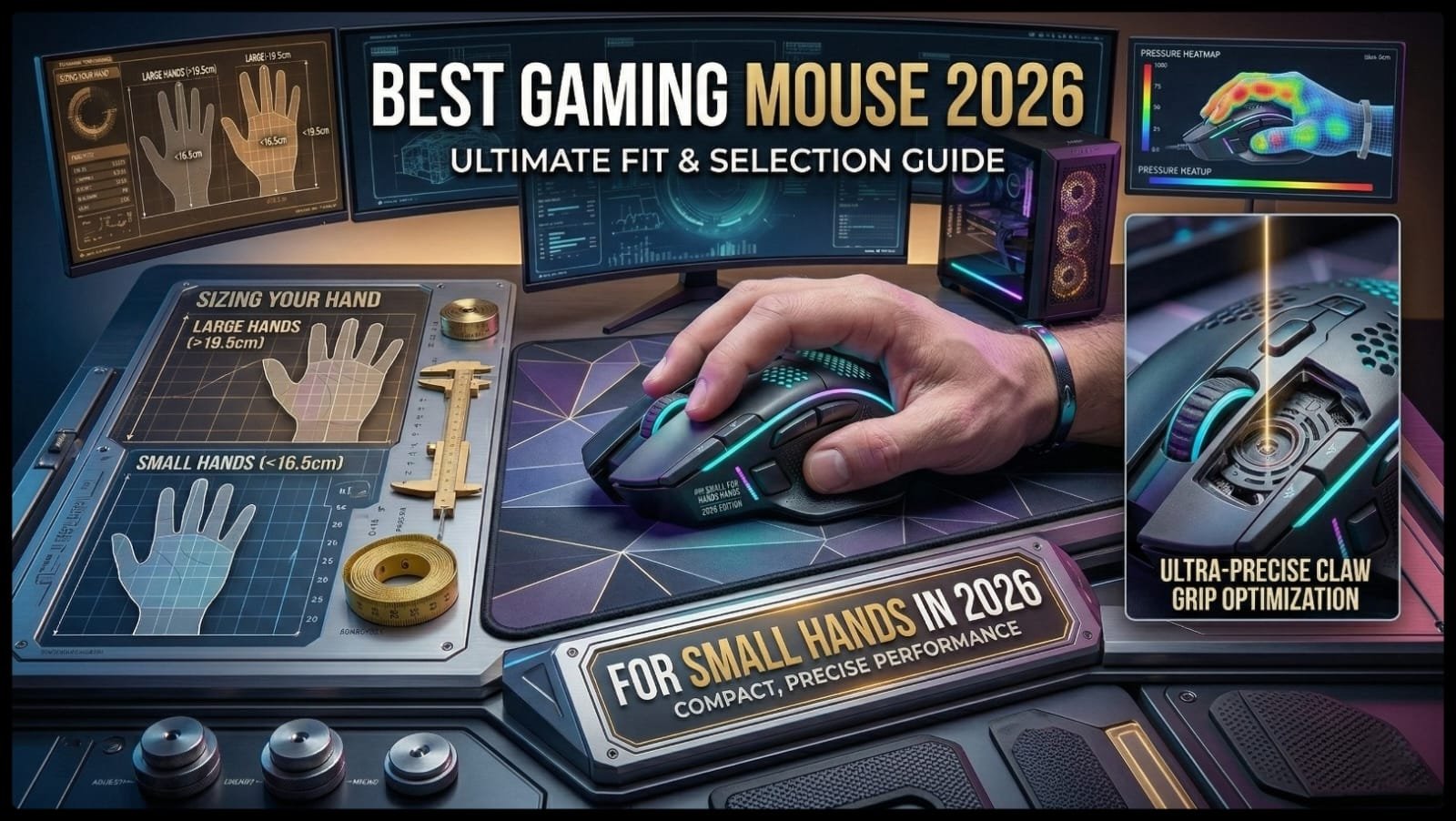 Compact gaming mouse for small hands with ergonomic design and precise control in 2026