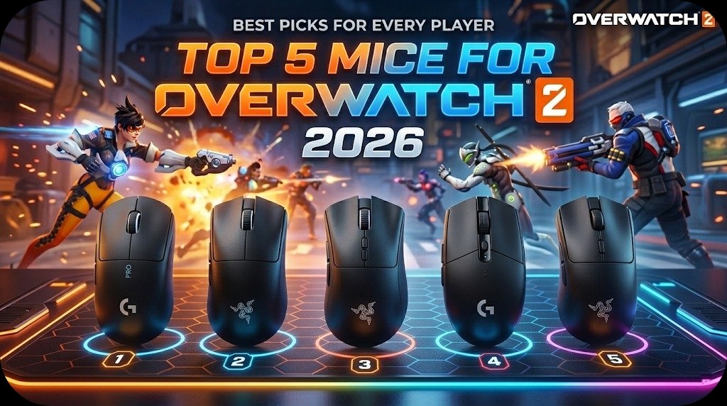 Best mouse for Overwatch with high DPI precision lightweight gaming mouse for fast aiming and smooth tracking