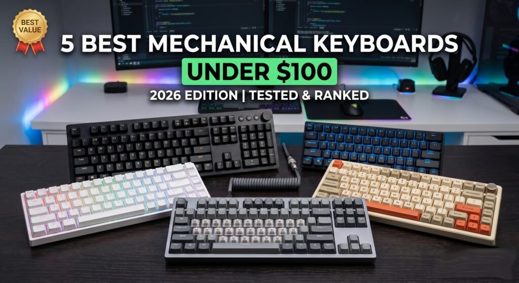 5 best mechanical keyboards under $100 with RGB lighting durable build and responsive switches for gaming and typing