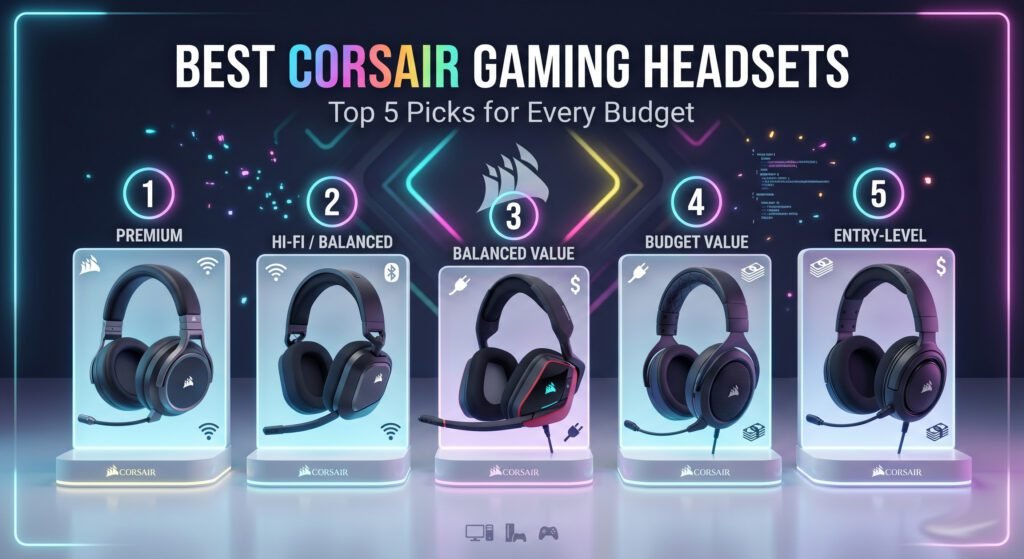Best Corsair gaming headset in 2026 featuring premium audio comfortable design and clear microphone for every budget