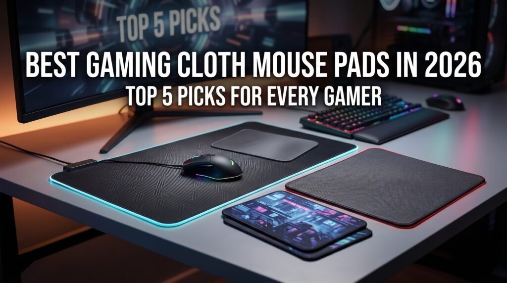 Best gaming cloth mouse pad in 2026 top 5 picks with smooth surface precise tracking and non-slip base for gamers
