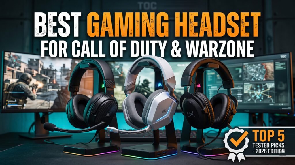 Best gaming headset for Call of Duty and Warzone with clear footsteps audio, noise-canceling microphone, and immersive surround sound