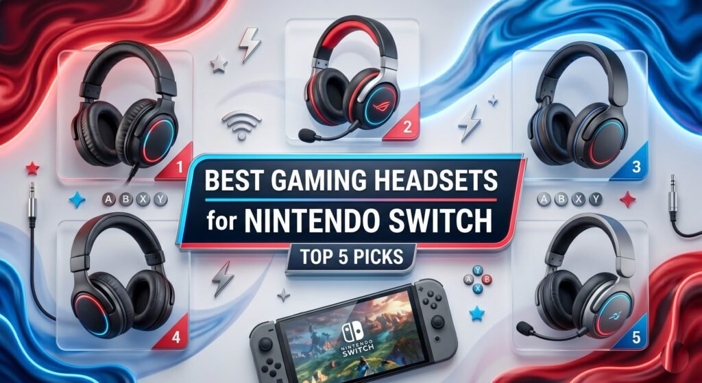 Best gaming headset for Nintendo Switch in 2026 featuring clear audio comfortable fit and reliable microphone for handheld and docked gaming
