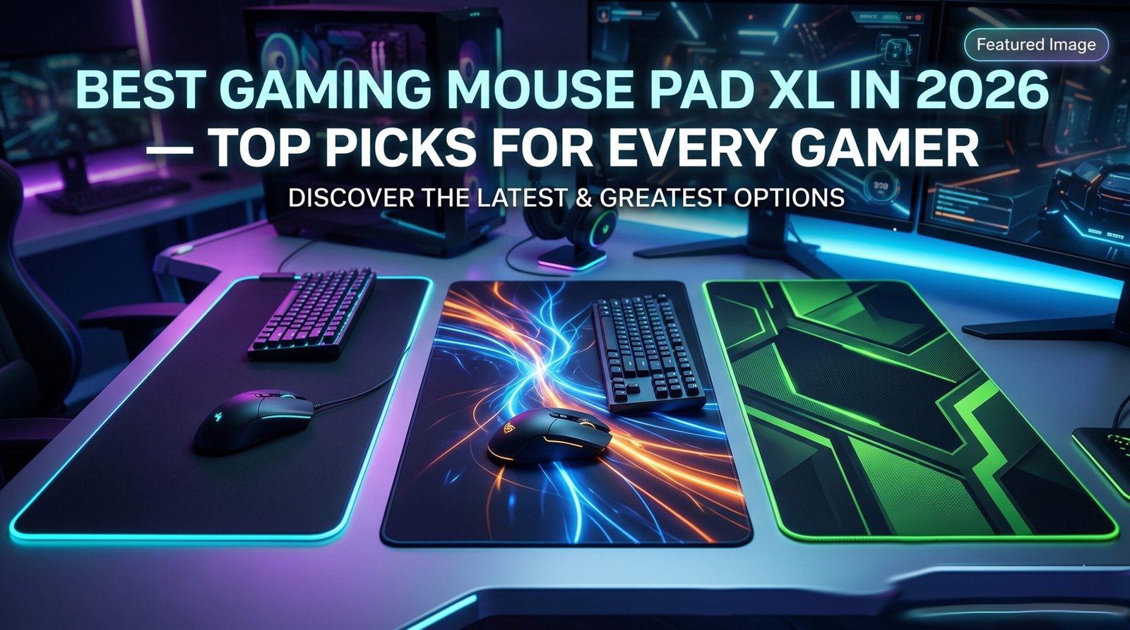 Best gaming mouse pad XL in 2026 with extended desk coverage smooth tracking surface and non-slip rubber base