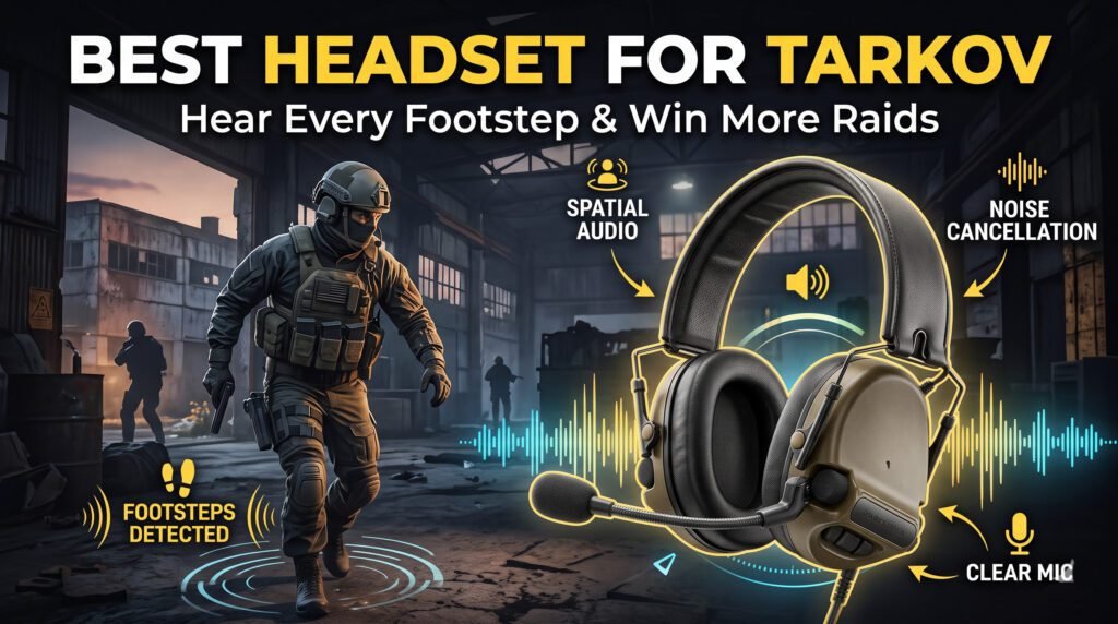 Best headset for Escape from Tarkov with accurate footstep audio, clear directional sound, and noise-isolating design