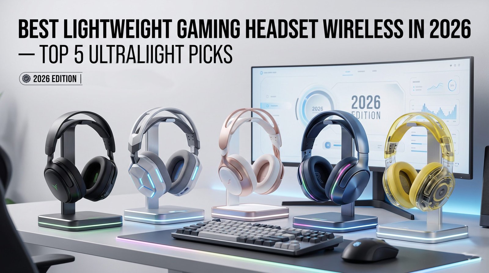 Best lightweight wireless gaming headset with comfortable design, low latency, clear audio, and long battery life