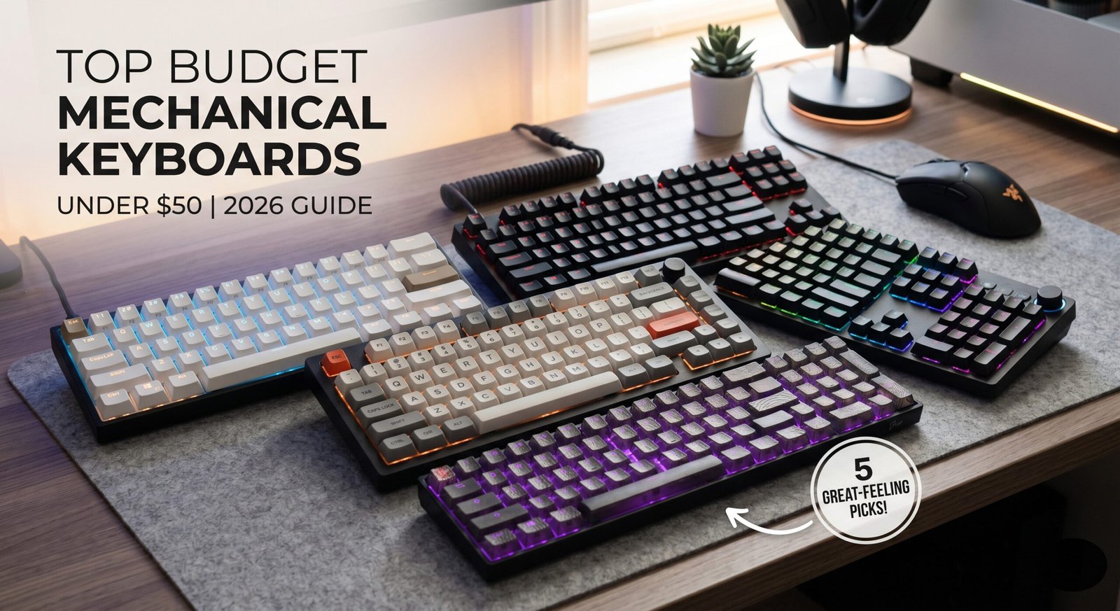 Best mechanical keyboard under $50 with responsive switches durable build and great value for gaming and typing