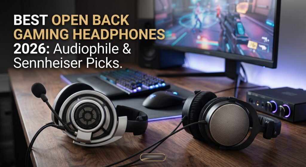 Best open back gaming headphones featuring Sennheiser and audiophile models with wide soundstage and precise positional audio