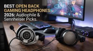 Best open back gaming headphones featuring Sennheiser and audiophile models with wide soundstage and precise positional audio