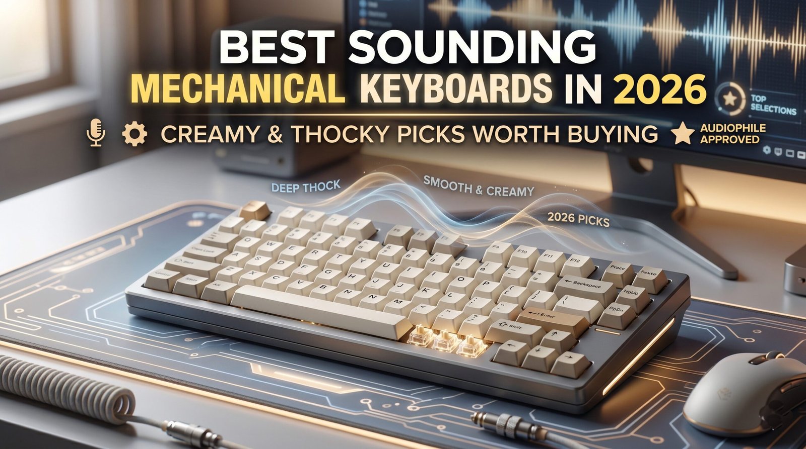 Best sounding mechanical keyboard with satisfying keystrokes premium switches and excellent typing acoustics