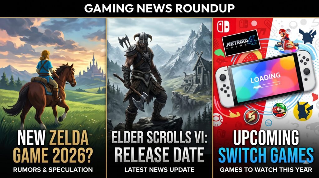 New Zelda game, The Elder Scrolls 6, and upcoming Nintendo Switch games with the latest release news and announcements