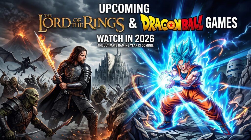 Upcoming Lord of the Rings and Dragon Ball games featuring new adventures, action gameplay, and exciting releases for console and PC