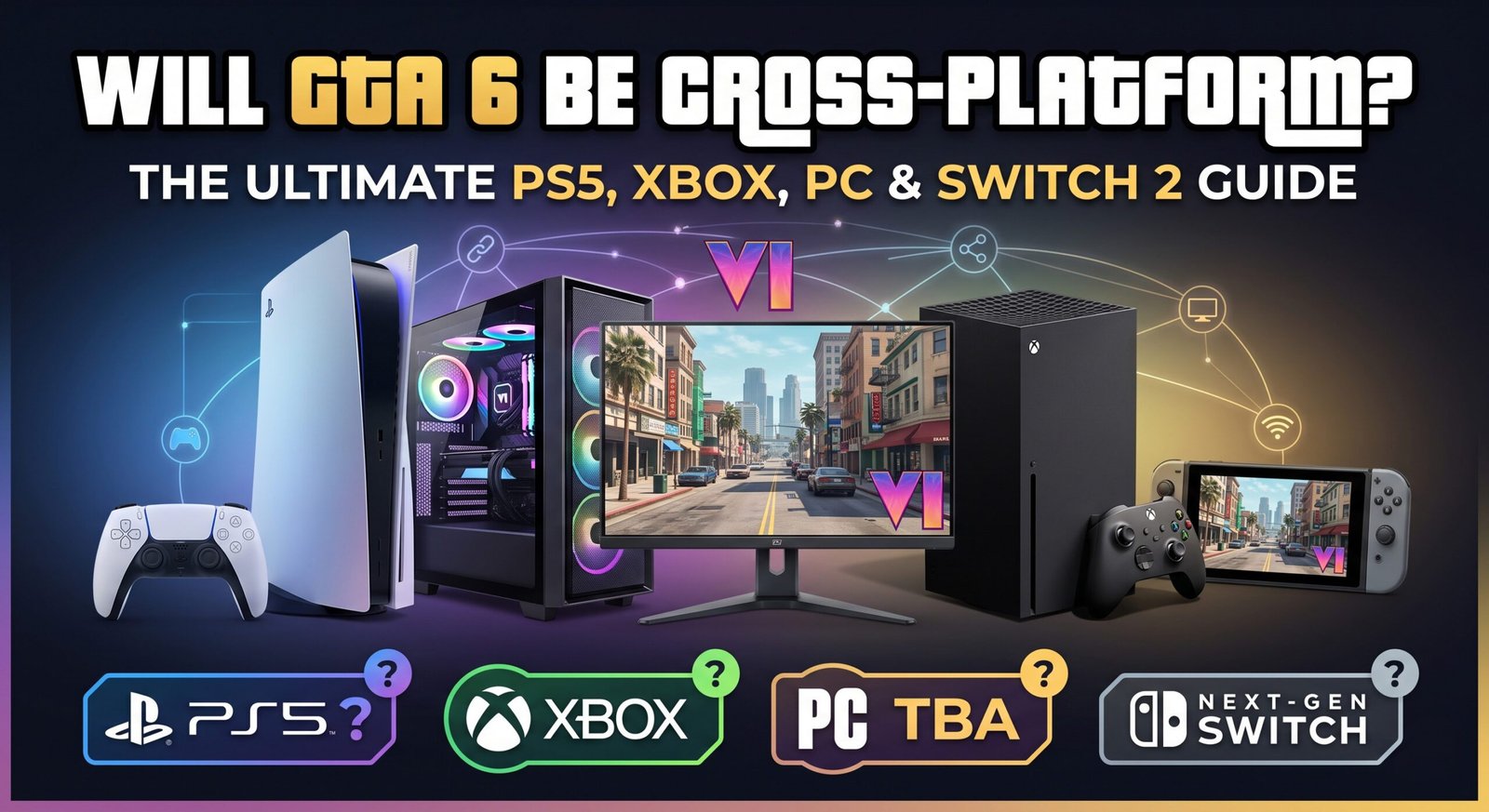 Will GTA 6 be cross-platform on PS5, Xbox, PC, and Nintendo Switch 2 with cross-play and cross-progression support