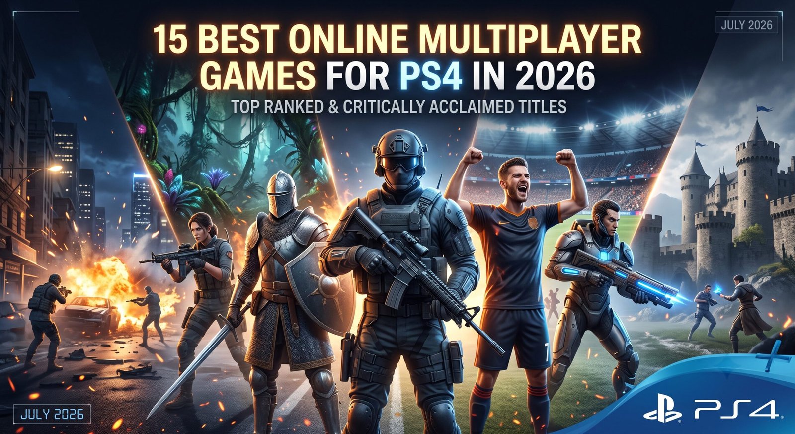 Best online multiplayer PS4 games featuring shooters, battle royale, racing, co-op adventures, and competitive gameplay with friends
