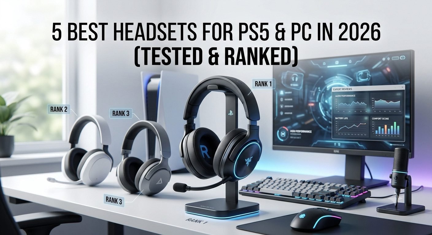 Best gaming headsets for PS5 and PC featuring wireless connectivity, clear microphones, immersive surround sound, and comfortable over-ear designs