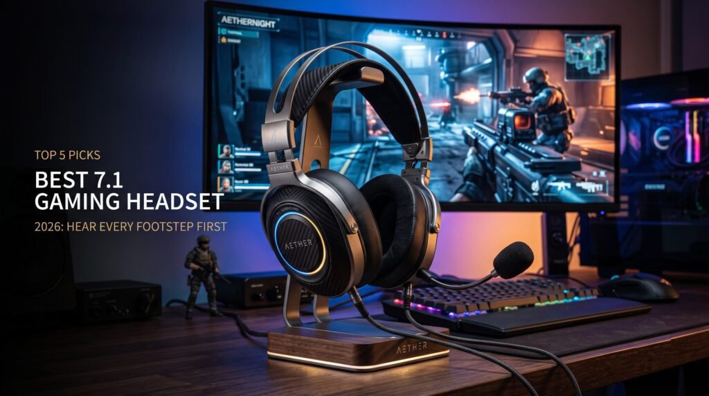 Best 7.1 surround sound gaming headset with immersive virtual surround audio, clear microphone, and accurate positional sound for competitive FPS gaming