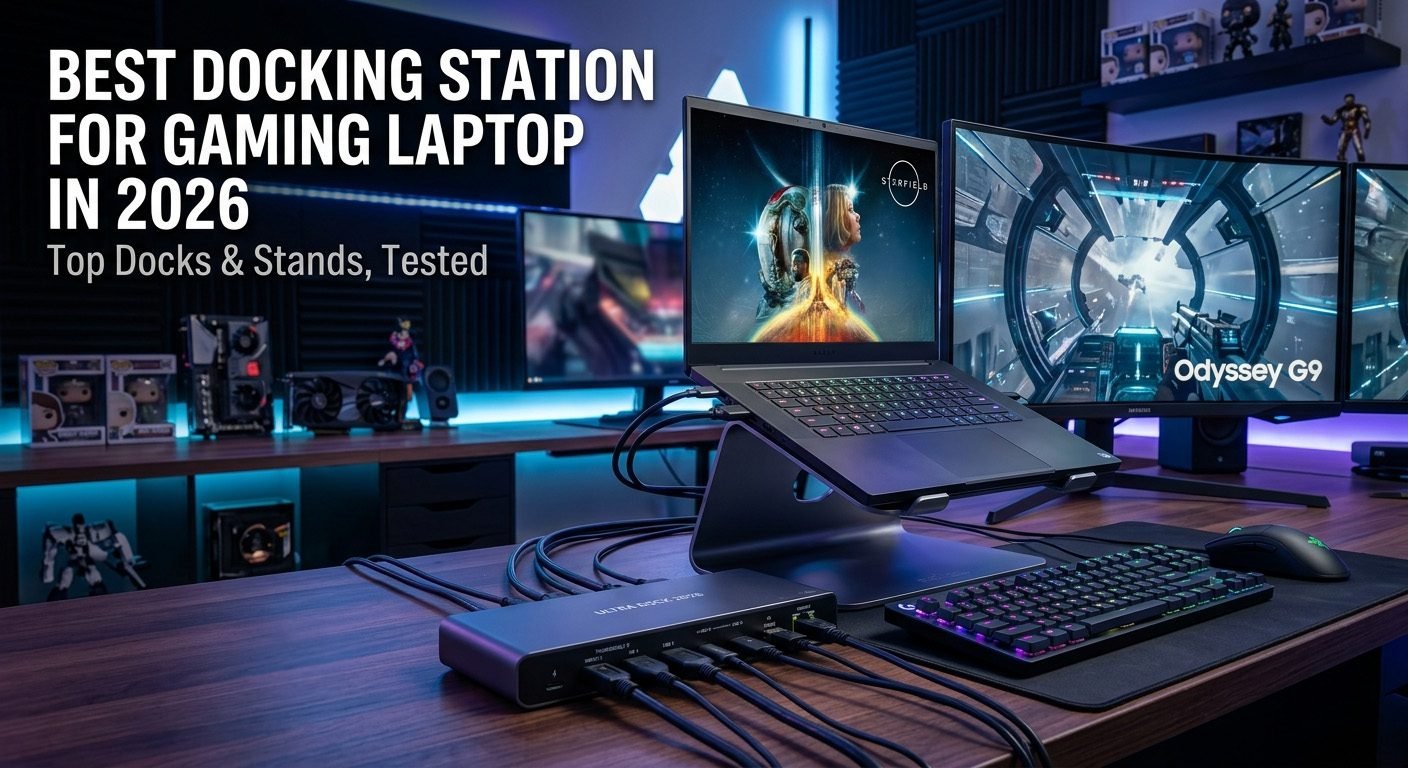 Best docking station for gaming laptop with Thunderbolt 5, USB-C connectivity, multiple display outputs, Ethernet, and high-speed USB ports