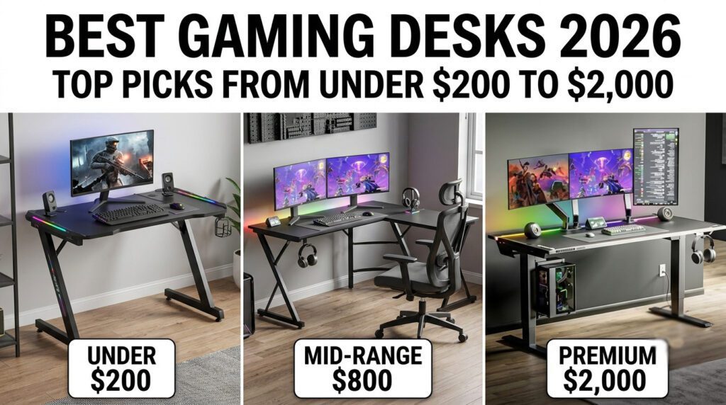 Best gaming desks with standing, L-shaped, RGB, and ergonomic designs for every budget and gaming setup