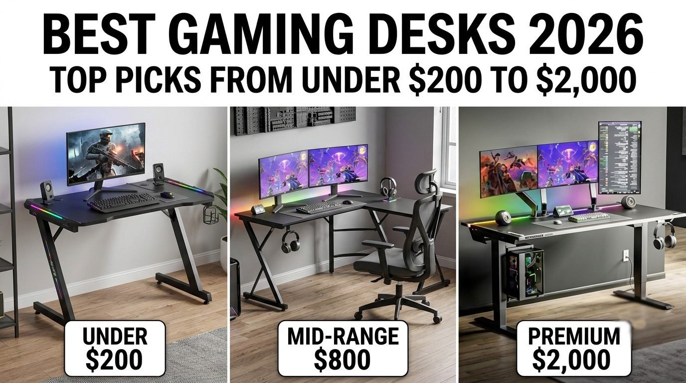 Best gaming desks with standing, L-shaped, RGB, and ergonomic designs for every budget and gaming setup
