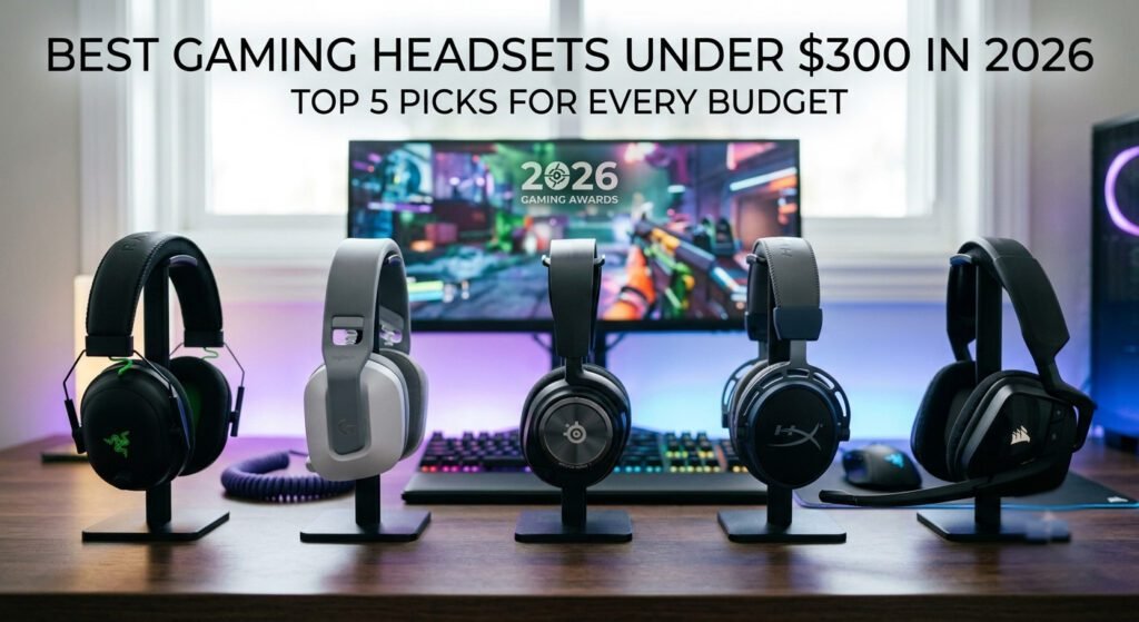 Best gaming headsets under $300 featuring wireless and wired models with premium sound, clear microphones, and all-day comfort