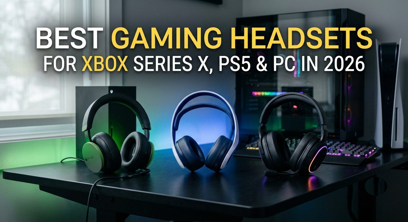 Best gaming headsets for Xbox Series X, PS5, and PC featuring wireless connectivity, clear microphones, immersive sound, and comfortable over-ear designs