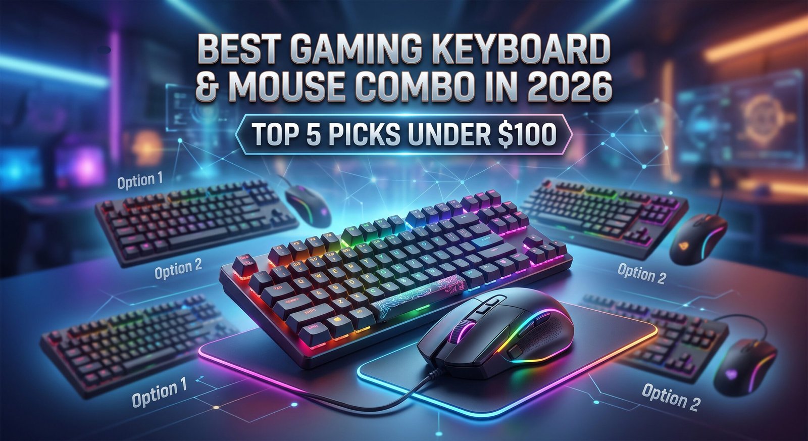 Best gaming keyboard and mouse combo under $100 featuring a mechanical RGB keyboard and high-precision gaming mouse for PC gamers