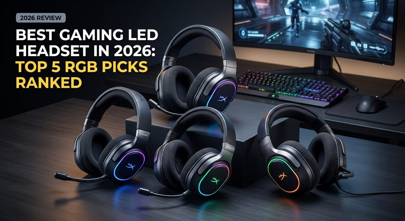 Best gaming LED headset with customizable RGB lighting, clear microphone, comfortable over-ear design, and immersive audio for PC and console gaming