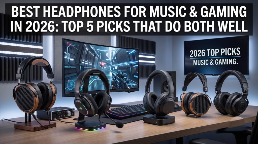 Best headphones for music and gaming with premium sound quality, wide soundstage, comfortable over-ear design, and immersive audio for PC and console gaming
