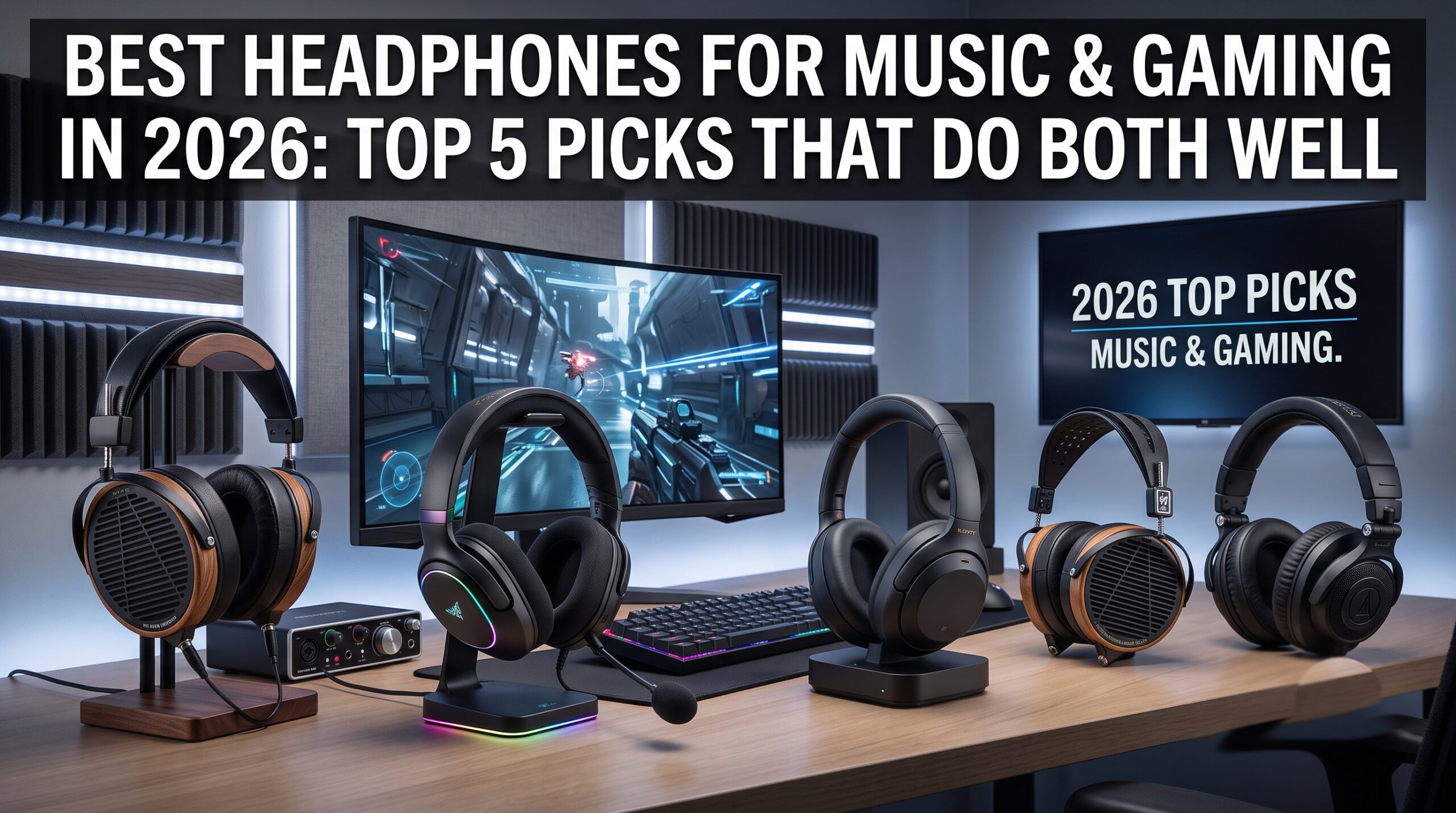 Best headphones for music and gaming with premium sound quality, wide soundstage, comfortable over-ear design, and immersive audio for PC and console gaming