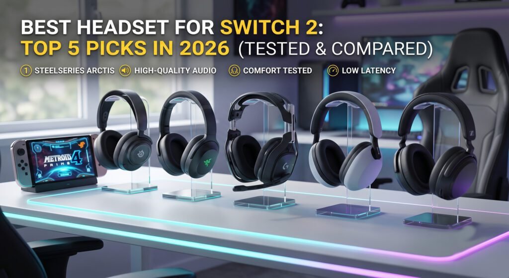 Best Nintendo Switch 2 gaming headset with wireless connectivity, clear microphone, immersive sound, and comfortable over-ear design