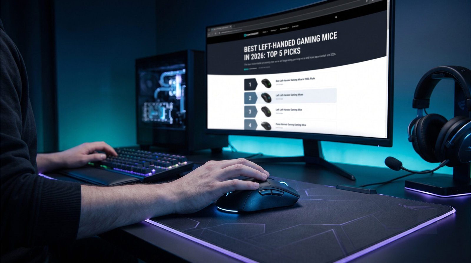 Best left-handed gaming mouse with ambidextrous design, programmable buttons, high-precision sensor, and ergonomic comfort for southpaw gamers