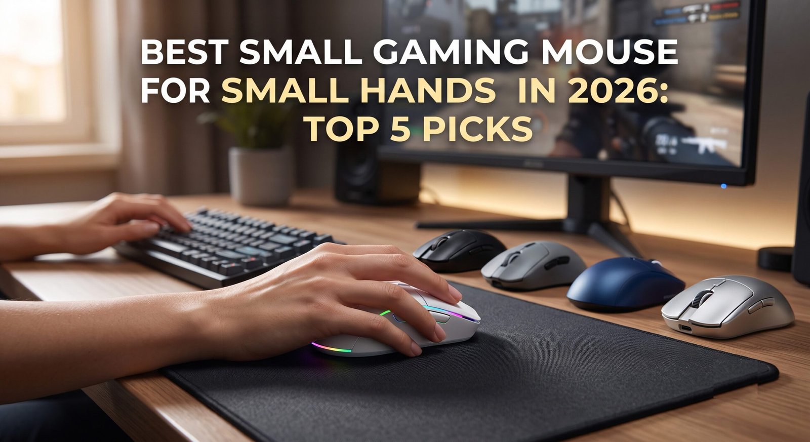 Best small gaming mouse for small hands with lightweight design, high-precision sensor, ergonomic shape, and fast response for competitive gaming