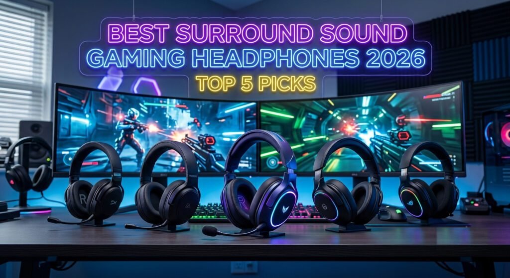 Best surround sound gaming headphones with immersive spatial audio, accurate directional sound, comfortable over-ear design, and premium audio quality