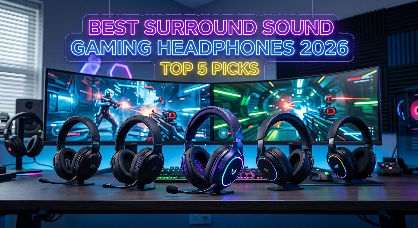 Best surround sound gaming headphones with immersive spatial audio, accurate directional sound, comfortable over-ear design, and premium audio quality
