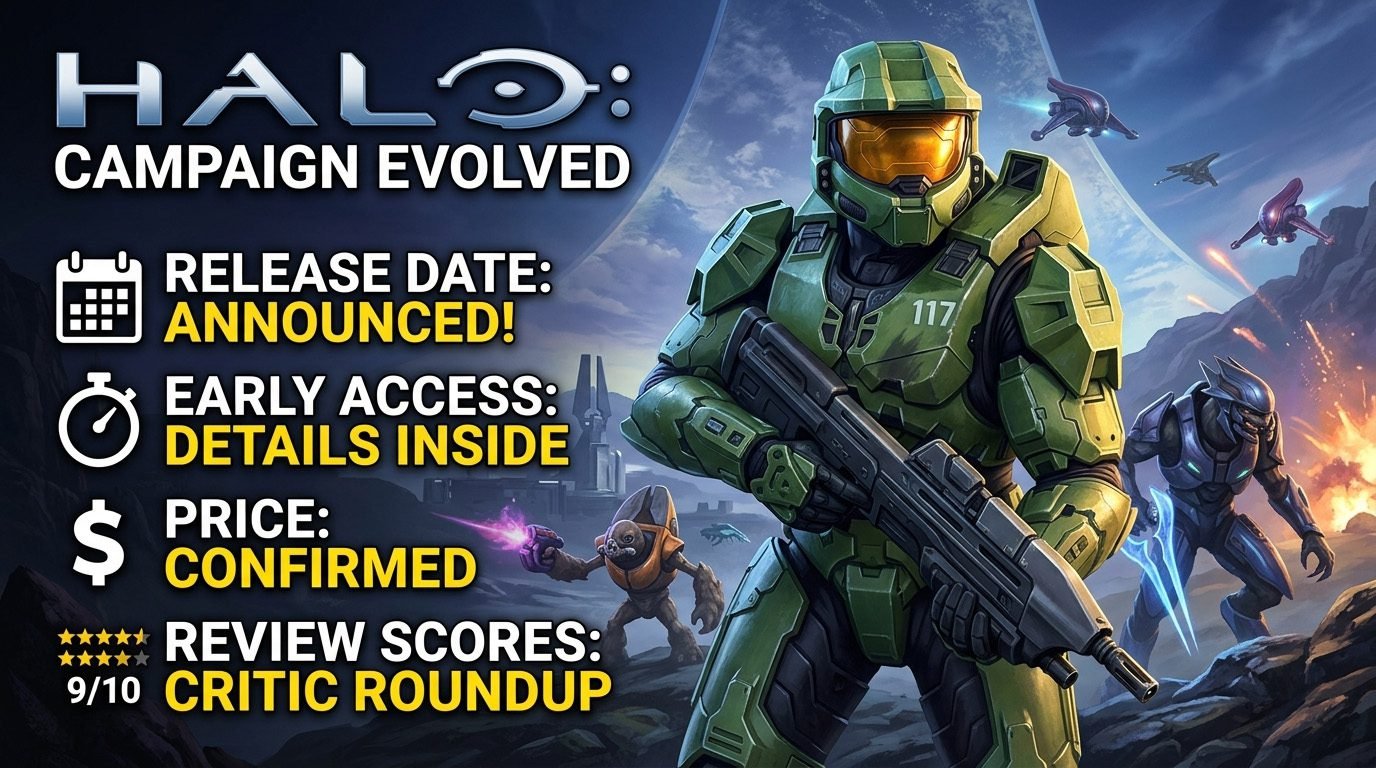 Halo: Campaign Evolved featuring Master Chief in Unreal Engine 5 with updated graphics, release date, early access, and next-gen gameplay