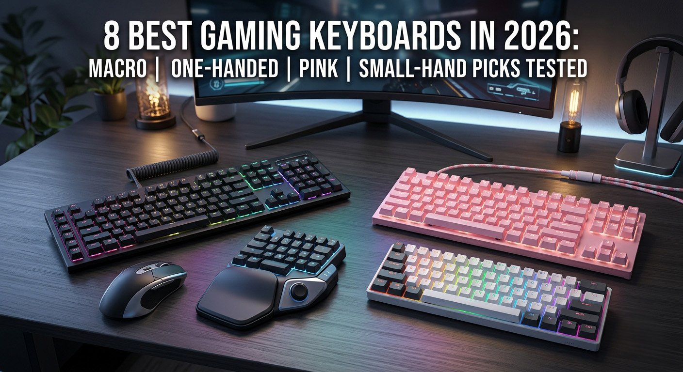8 best gaming keyboards in 2026 including macro, one-handed, pink and small-hand options.