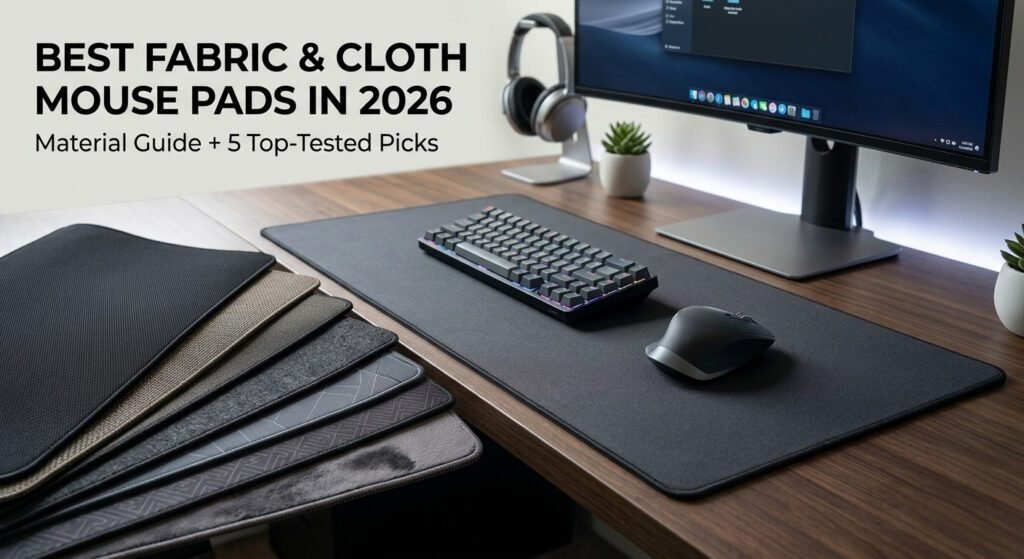 Best cloth gaming mouse pad with a premium fabric surface, stitched edges, and a non-slip rubber base for smooth and precise mouse control.