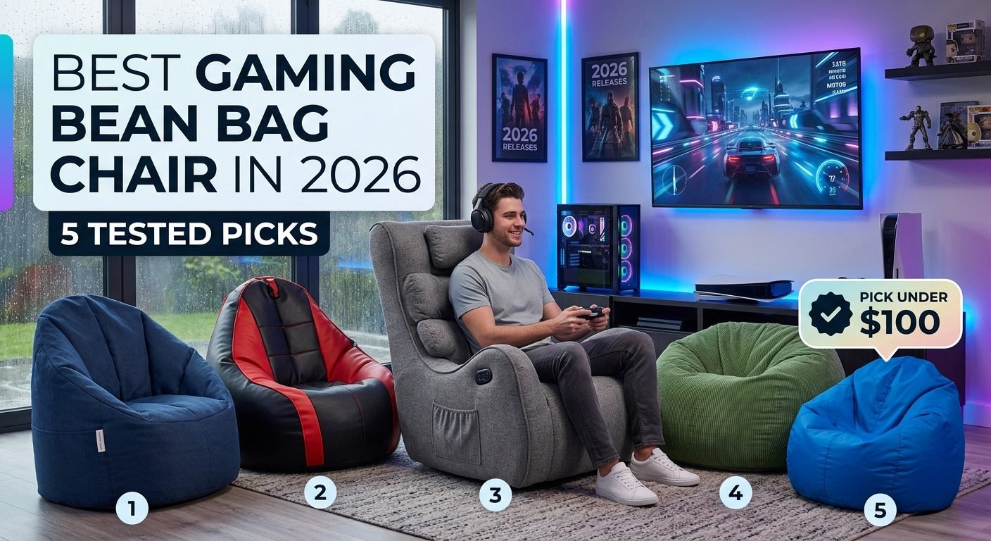Best gaming bean bag chair with memory foam, ergonomic back support, and soft fabric for comfortable gaming sessions.