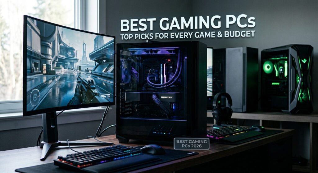 Best gaming PCs in 2026 for different games, budgets, resolutions and performance levels.