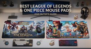 Best League of Legends and One Piece gaming mouse pads in 2026 featuring XXL desk mats and anime-inspired designs.