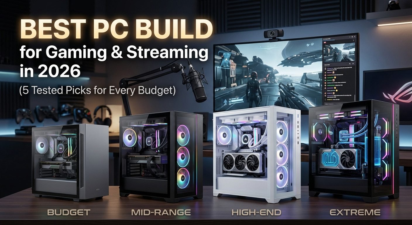 Best gaming and streaming PC builds with modern CPUs, GPUs, RGB components, and high-performance hardware for every budget