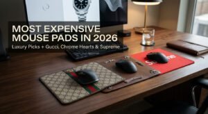 Most expensive mouse pads in 2026 featuring luxury gaming surfaces, premium desk mats, and designer-inspired mouse pads.