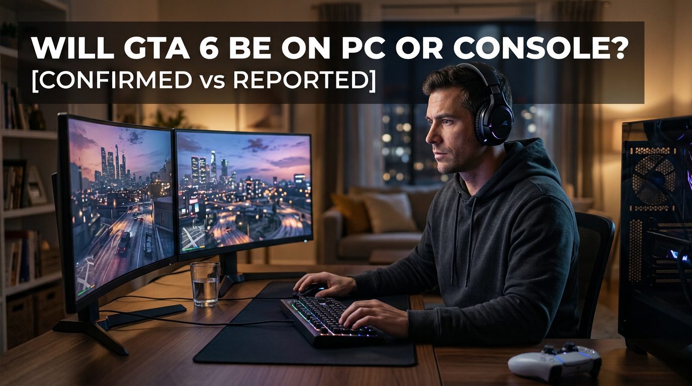 GTA 6 PC release status comparing confirmed details and reported information about a potential PC version.