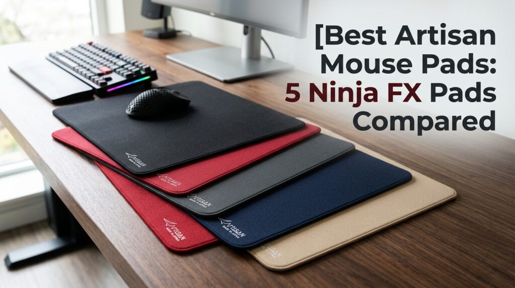 Five Artisan Ninja FX mouse pads compared by surface texture, control, speed, and gaming performance.