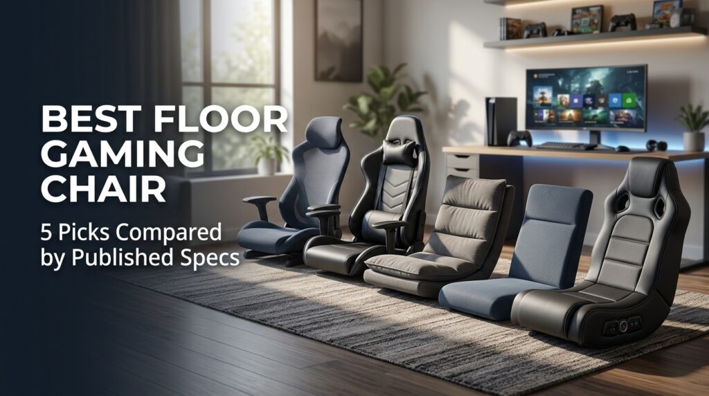 Best floor gaming chairs compared by published specifications, including comfort features, dimensions, and reclining options.